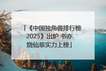 《中国独角兽排行榜2025》出炉 书亦烧仙草实力上榜