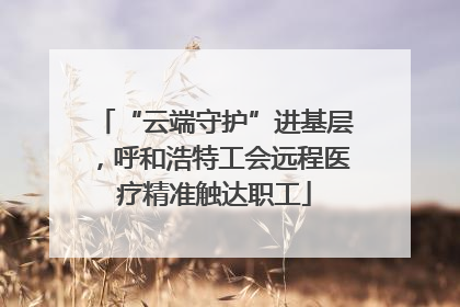 “云端守护”进基层，呼和浩特工会远程医疗精准触达职工