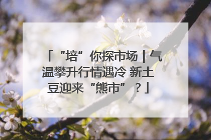 “培”你探市场｜气温攀升行情遇冷 新土豆迎来“熊市”？