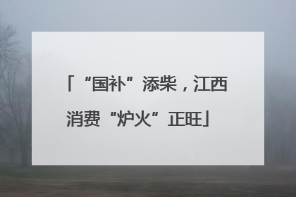 “国补”添柴，江西消费“炉火”正旺