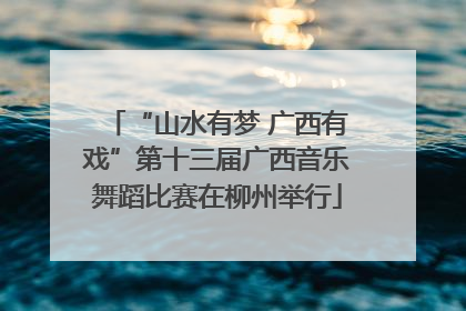 “山水有梦 广西有戏”第十三届广西音乐舞蹈比赛在柳州举行
