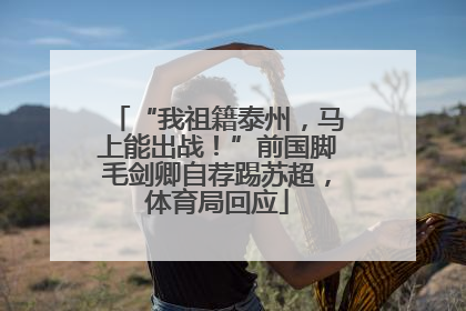 “我祖籍泰州，马上能出战！”前国脚毛剑卿自荐踢苏超，体育局回应