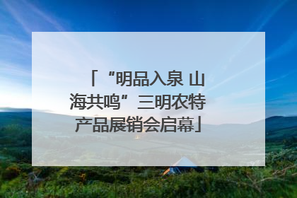 “明品入泉 山海共鸣”三明农特产品展销会启幕