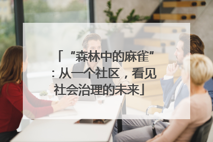 “森林中的麻雀”：从一个社区，看见社会治理的未来
