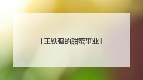 王铁强的甜蜜事业