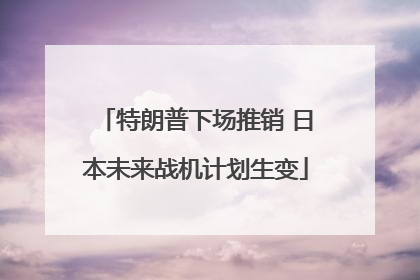 特朗普下场推销 日本未来战机计划生变