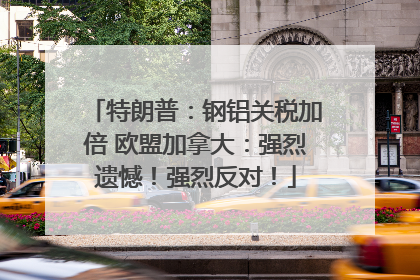 特朗普：钢铝关税加倍 欧盟加拿大：强烈遗憾！强烈反对！