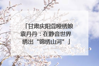 甘肃庆阳聋哑绣娘袁丹丹：在静音世界绣出“锦绣山河”