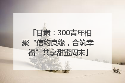 甘肃：300青年相聚“信约良缘，合筑幸福”共享甜蜜周末