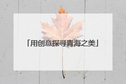 用创意探寻青海之美