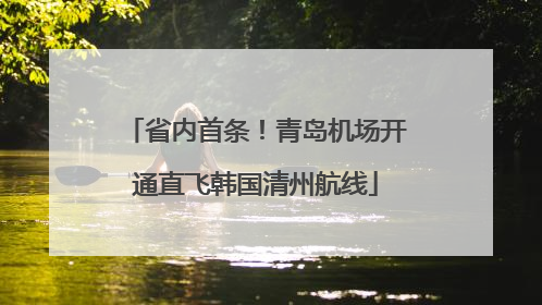 省内首条！青岛机场开通直飞韩国清州航线