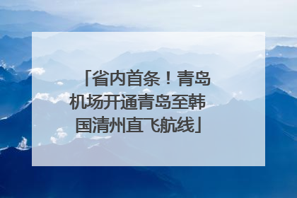 省内首条！青岛机场开通青岛至韩国清州直飞航线