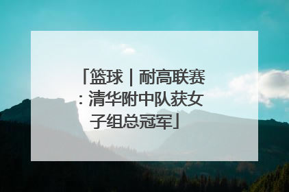 篮球｜耐高联赛：清华附中队获女子组总冠军