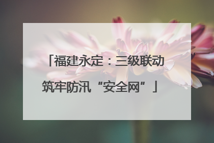福建永定：三级联动筑牢防汛“安全网”