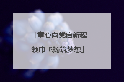 童心向党启新程 领巾飞扬筑梦想