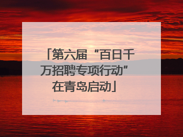 第六届“百日千万招聘专项行动”在青岛启动