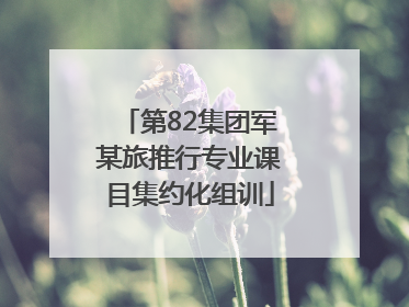第82集团军某旅推行专业课目集约化组训