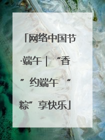 网络中国节·端午｜“香”约端午 “粽”享快乐