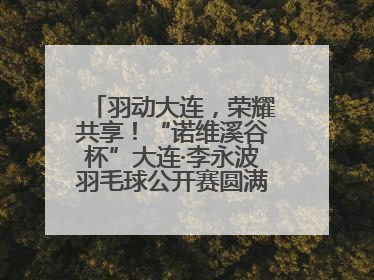 羽动大连，荣耀共享！“诺维溪谷杯”大连·李永波羽毛球公开赛圆满落幕！