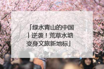 绿水青山的中国丨逆袭！荒草水塘变身文旅新地标