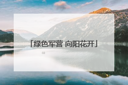 绿色军营 向阳花开