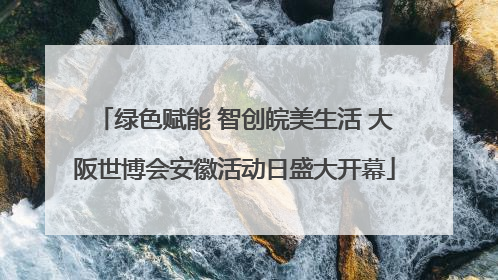 绿色赋能 智创皖美生活 大阪世博会安徽活动日盛大开幕