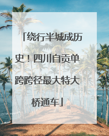 绕行半城成历史！四川自贡单跨跨径最大特大桥通车