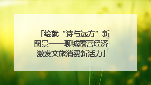 绘就“诗与远方”新图景——聊城露营经济激发文旅消费新活力