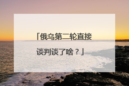 俄乌第二轮直接谈判谈了啥？