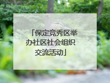 保定竞秀区举办社区社会组织交流活动