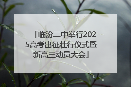 临汾二中举行2025高考出征壮行仪式暨新高三动员大会