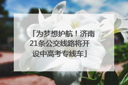为梦想护航！济南21条公交线路将开设中高考专线车