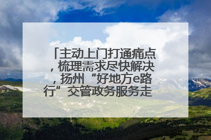 主动上门打通痛点，梳理需求尽快解决，扬州“好地方e路行”交管政务服务走进规上企业