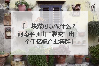 一块煤可以做什么？河南平顶山“裂变”出一个千亿级产业集群