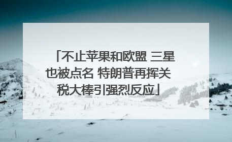 不止苹果和欧盟 三星也被点名 特朗普再挥关税大棒引强烈反应