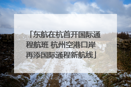 东航在杭首开国际通程航班 杭州空港口岸再添国际通程新航线