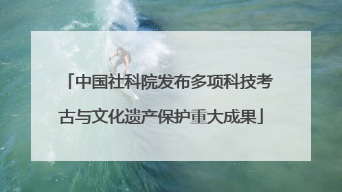 中国社科院发布多项科技考古与文化遗产保护重大成果