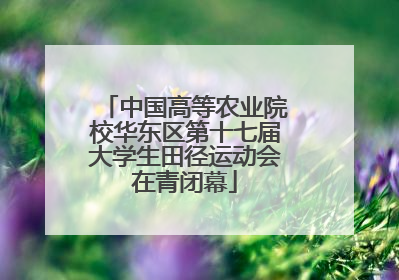 中国高等农业院校华东区第十七届大学生田径运动会在青闭幕