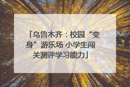 乌鲁木齐：校园“变身”游乐场 小学生闯关测评学习能力