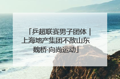 乒超联赛男子团体｜上海地产集团不敌山东魏桥·向尚运动