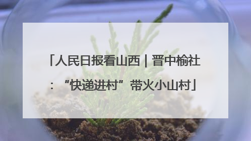 人民日报看山西｜晋中榆社：“快递进村”带火小山村
