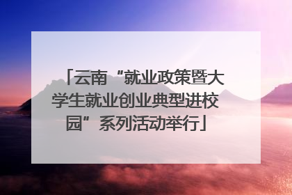 云南“就业政策暨大学生就业创业典型进校园”系列活动举行