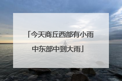 今天商丘西部有小雨 中东部中到大雨