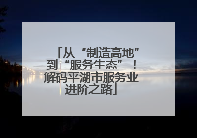 从“制造高地”到“服务生态”！解码平湖市服务业进阶之路