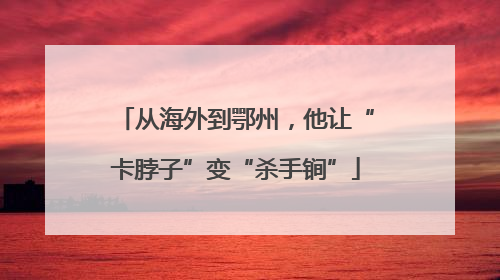 从海外到鄂州，他让“卡脖子”变“杀手锏”