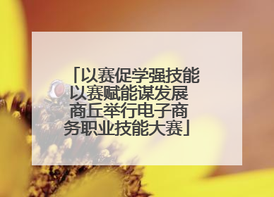 以赛促学强技能 以赛赋能谋发展 商丘举行电子商务职业技能大赛
