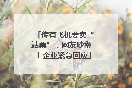 传有飞机要卖“站票”，网友吵翻！企业紧急回应