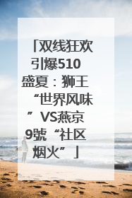 双线狂欢引爆510盛夏：狮王“世界风味”VS燕京9號“社区烟火”