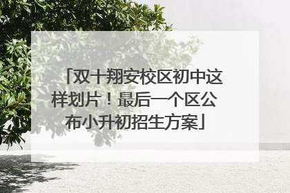 双十翔安校区初中这样划片！最后一个区公布小升初招生方案