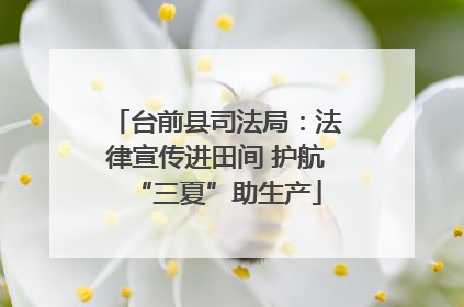 台前县司法局：法律宣传进田间 护航“三夏”助生产